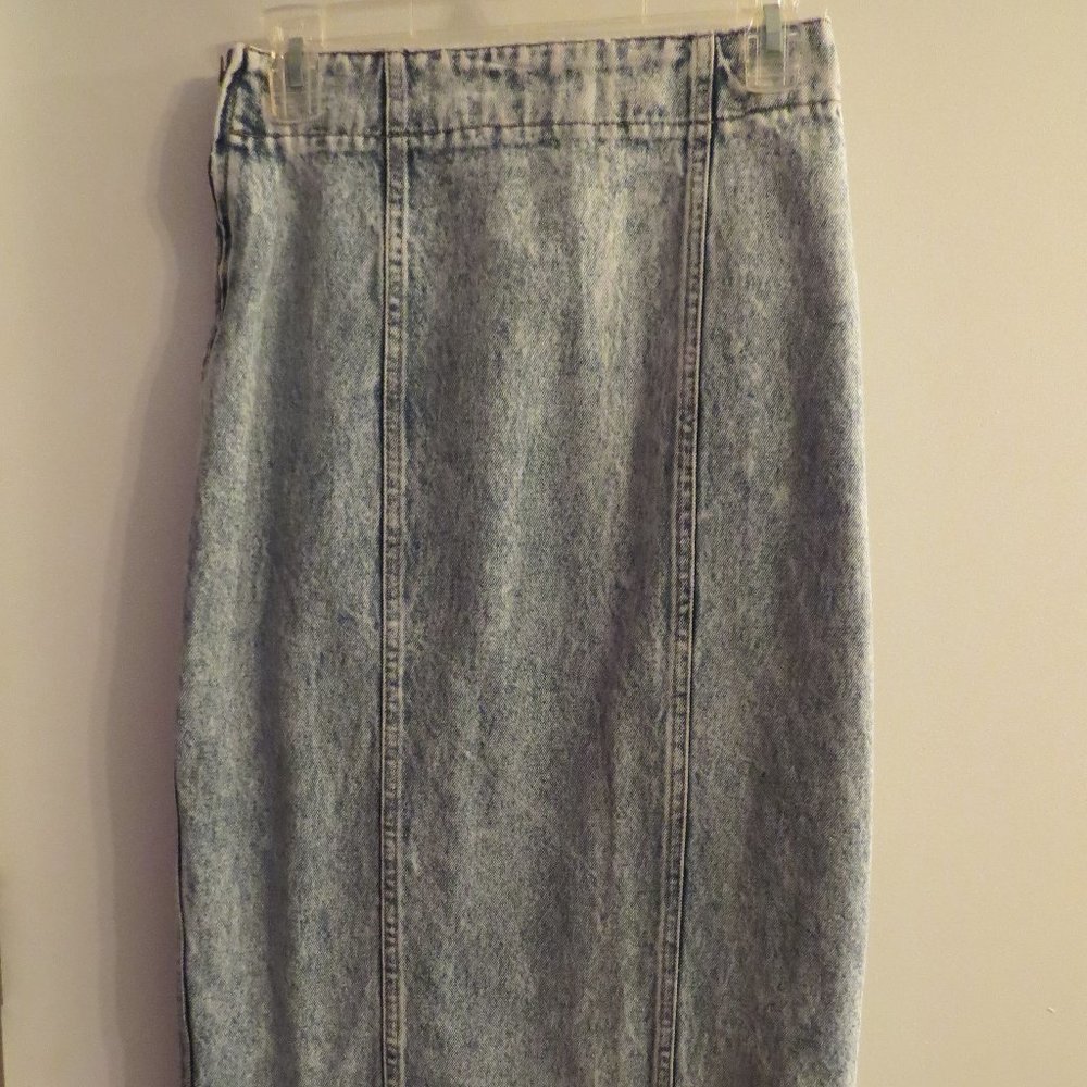 CALVIN / Mid - Length Denim Skirt